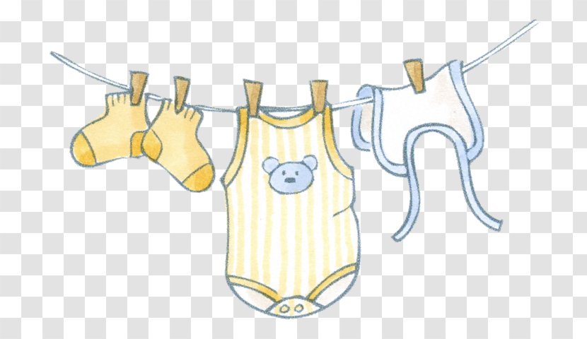 Infant Clothing Clip Art - Hanging Baby Clothes Transparent PNG