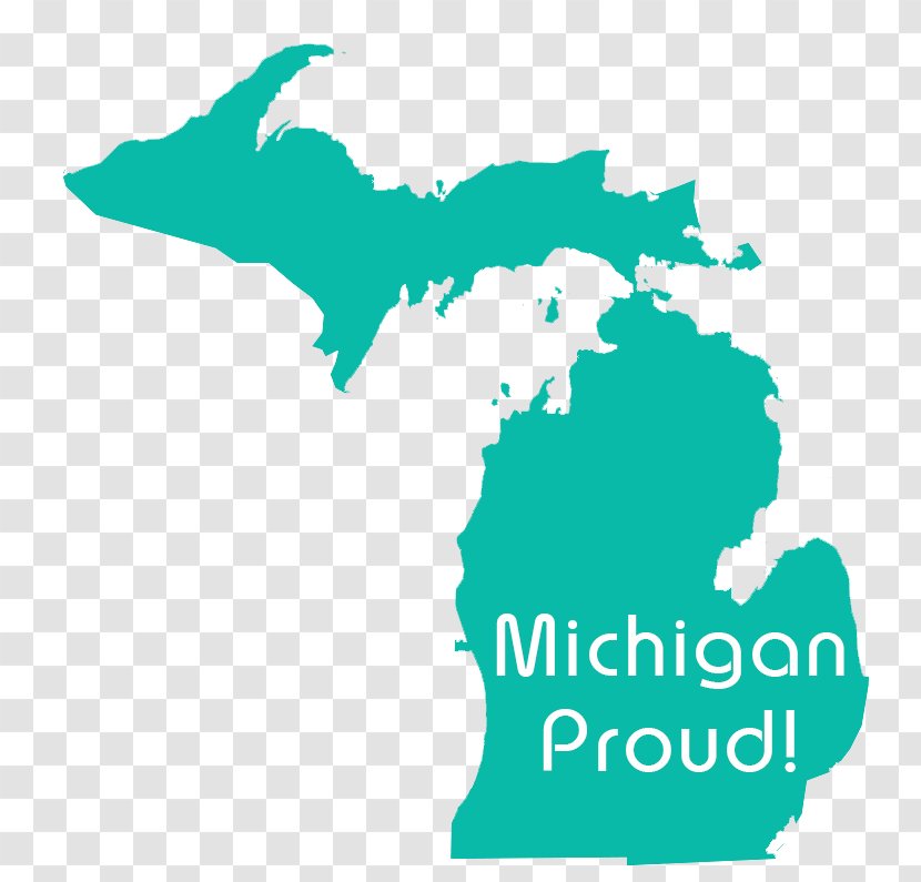 Flag Of Michigan Map - United States - Proud Transparent PNG