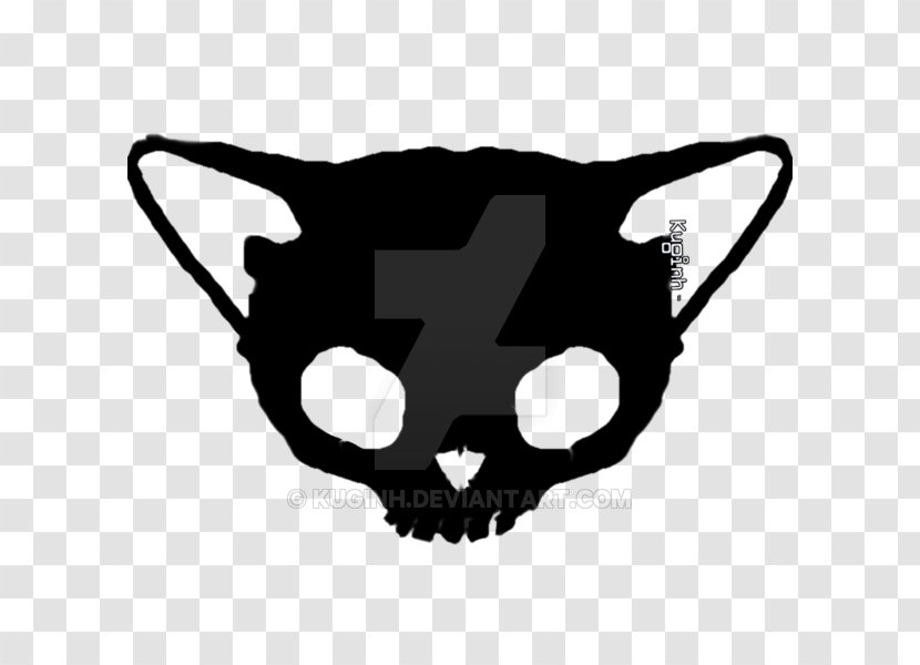 Cat T-shirt Kitten Tie-dye Skull - Monochrome - Dark Transparent PNG