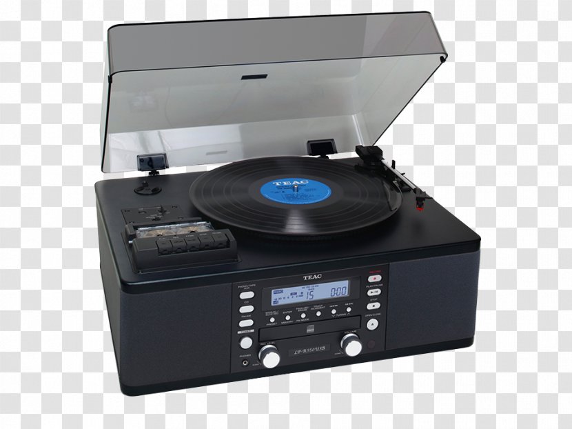 Teac LP-R550USB Compact Cassette Phonograph Record Disc - Sound Recording And Reproduction - Cd Recorder Player Transparent PNG