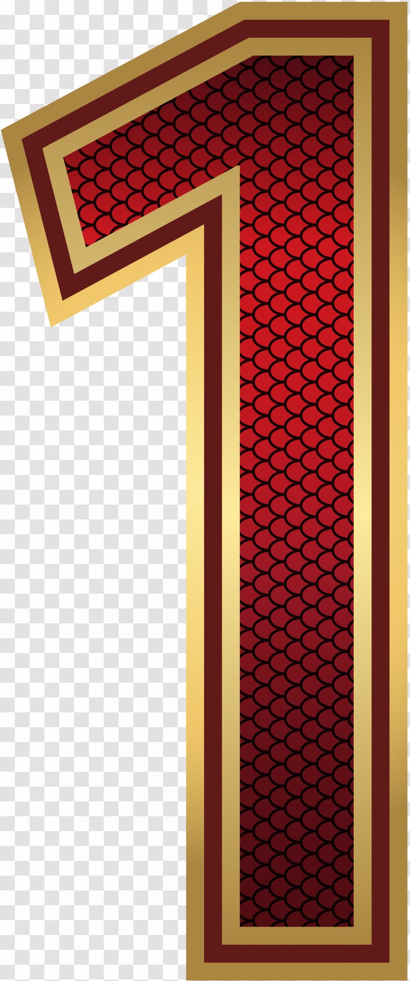 Red And Gold Number One Image - Editing - Pattern Transparent PNG