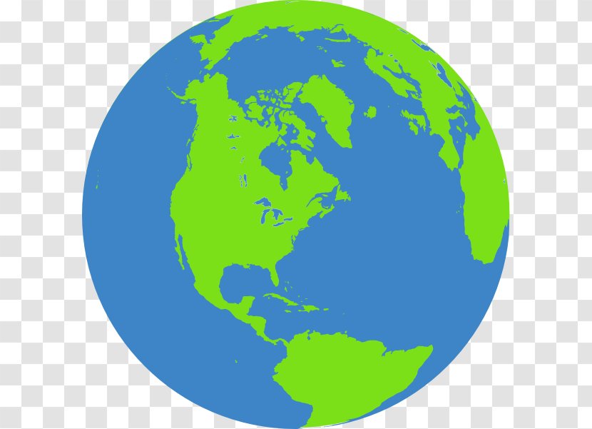 Earth Globe Clip Art - Green - Vector Transparent PNG