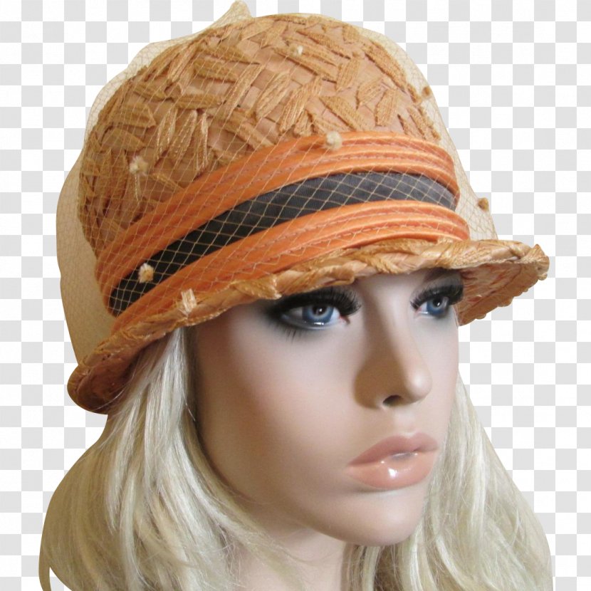 Beanie Cloche Hat Knit Cap Fascinator - Straw Transparent PNG