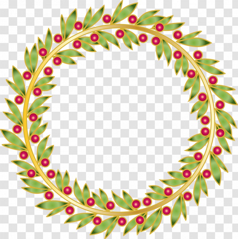Laurel Wreath Christmas Decoration Twig - Conifer - Blue Transparent PNG