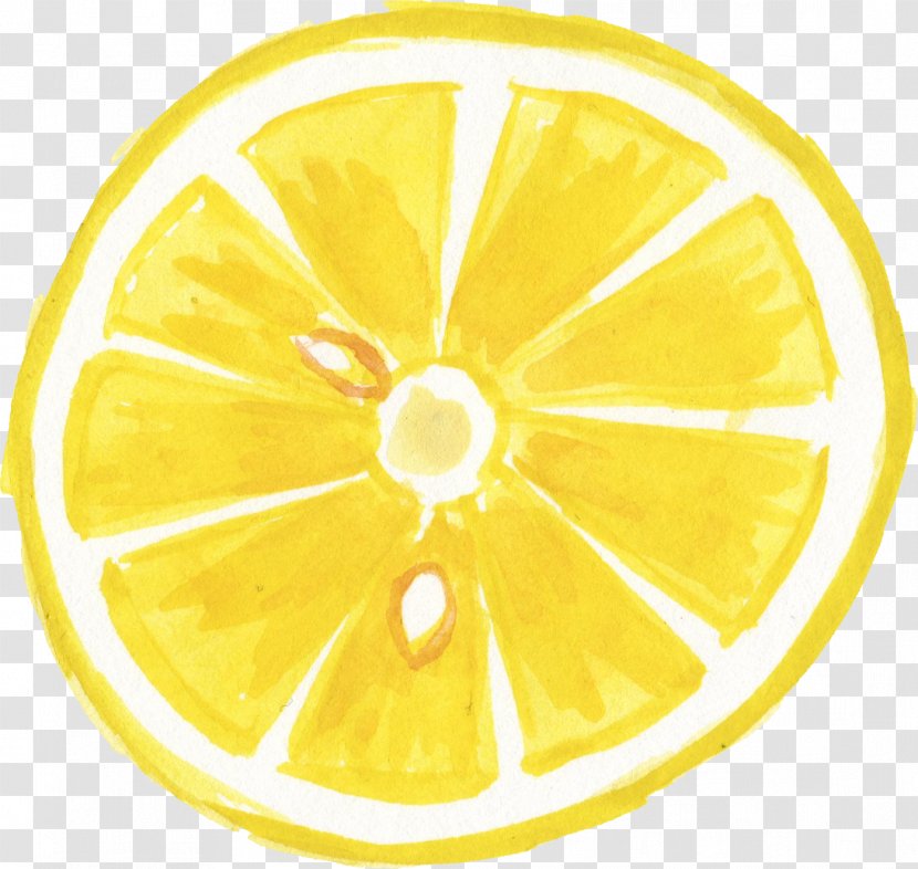 Lemon Transparent Watercolor Painting - Silhouette Transparent PNG