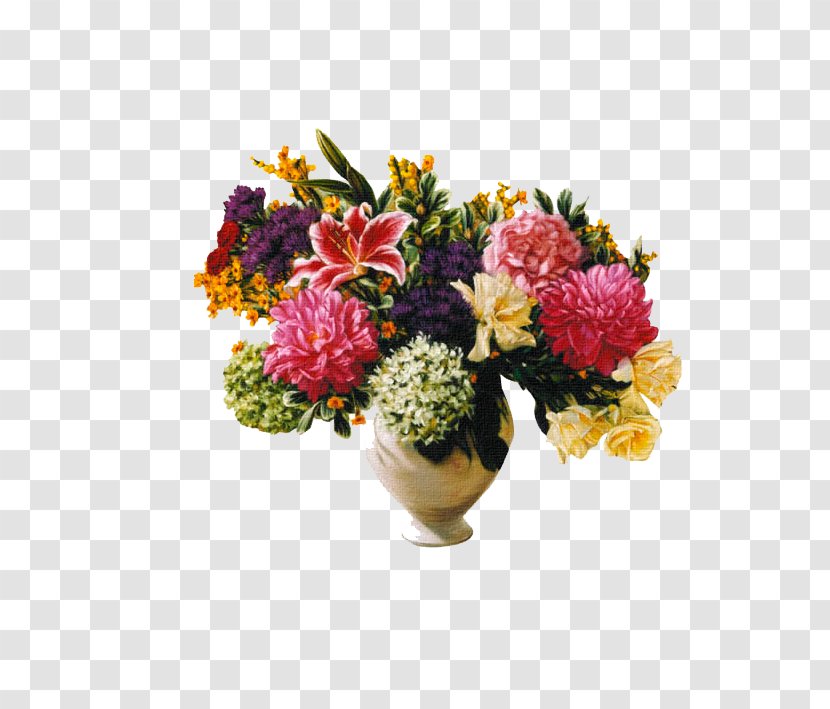 Flower Bouquet Garden Roses Clip Art - Vase Of Flowers Transparent PNG