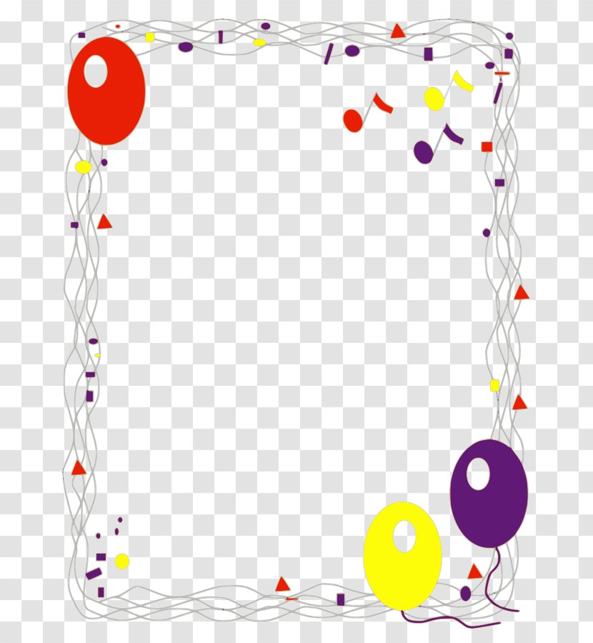 Balloon Birthday Free Content Clip Art - Royaltyfree - Vector Borders Transparent PNG