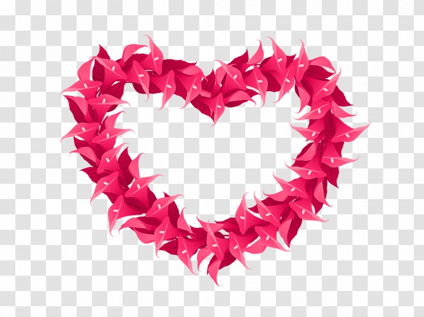 Valentines Day Heart Vinegar - Lei - Wedding Flowers Transparent PNG