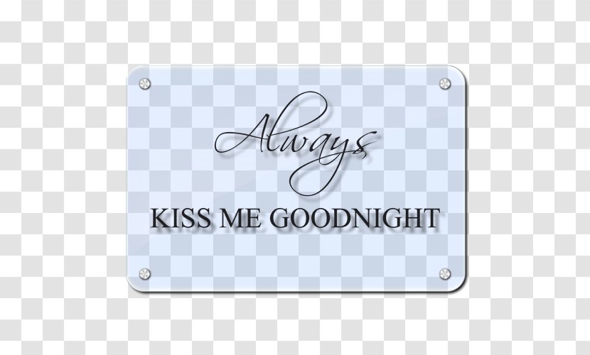 Brand Logo Font - Text - Always Kiss Me Goodnight Transparent PNG