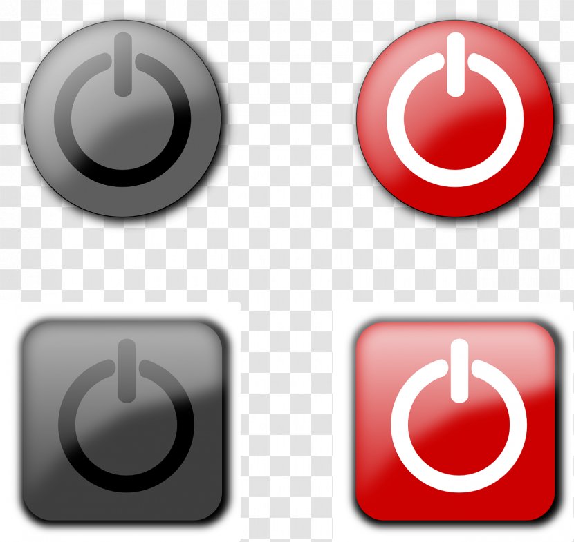 Button Power Symbol Clip Art - Buttons Transparent PNG