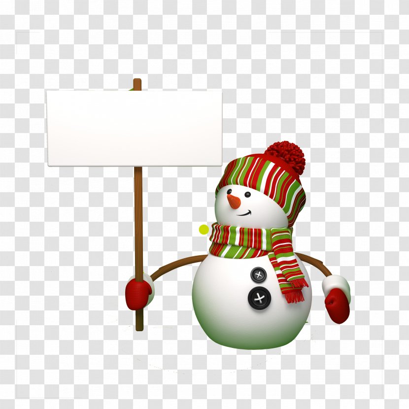 Snowman Christmas Scarf - Fictional Character Transparent PNG
