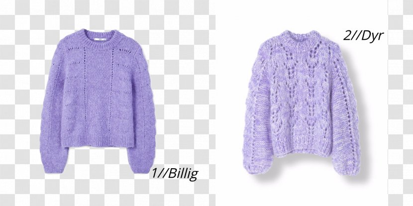 Sleeve Sweater Mohair Outerwear Blouse - Violet - Need Transparent PNG