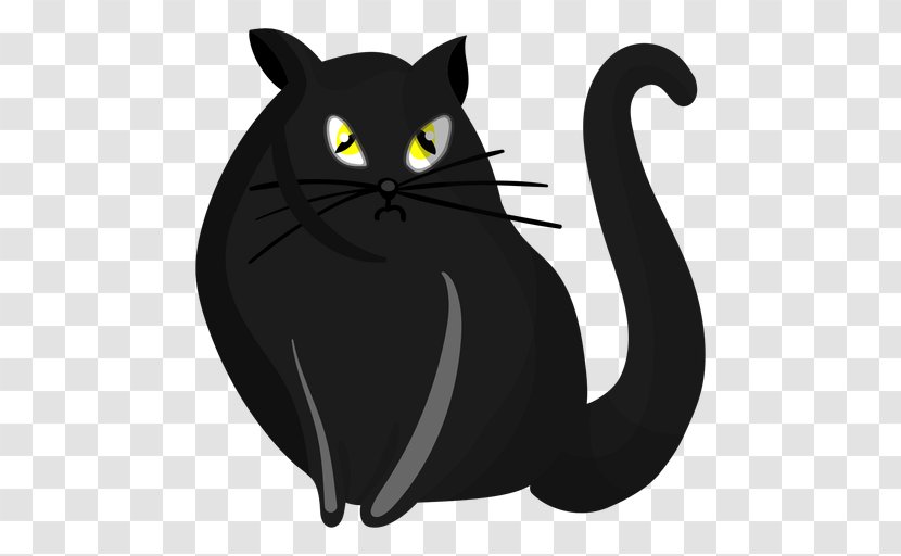 Black Cat Bombay Illustration Domestic Short-haired - Felidae - Head Vector Transparent PNG
