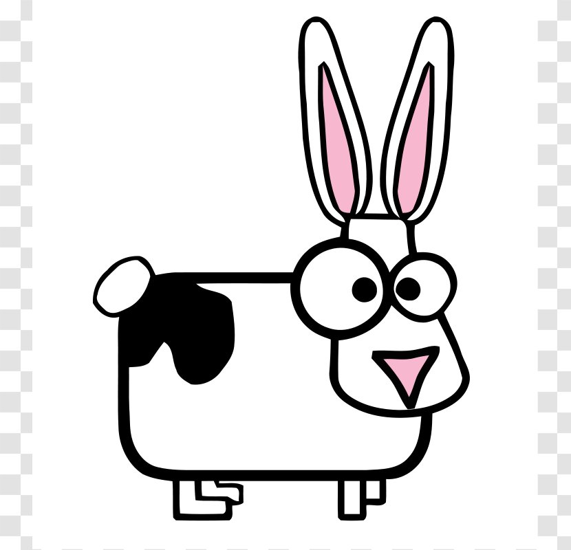 Easter Bunny Hare Rabbit Cartoon Clip Art - Ears Clipart Transparent PNG