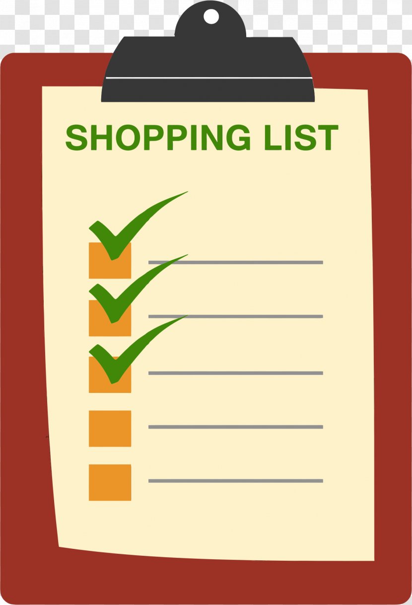 Shopping List Grocery Store Clip Art - Stockxchng - Cliparts Transparent PNG