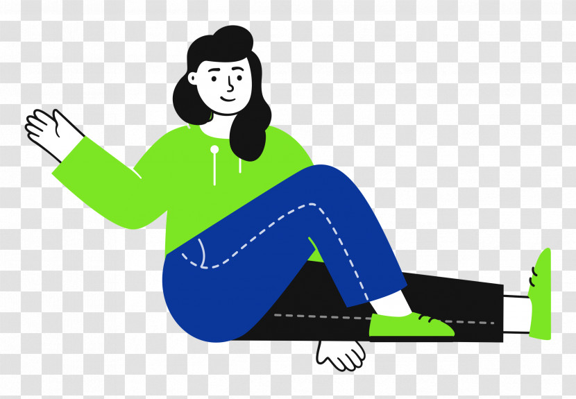 Sitting On Floor Sitting Woman Transparent PNG