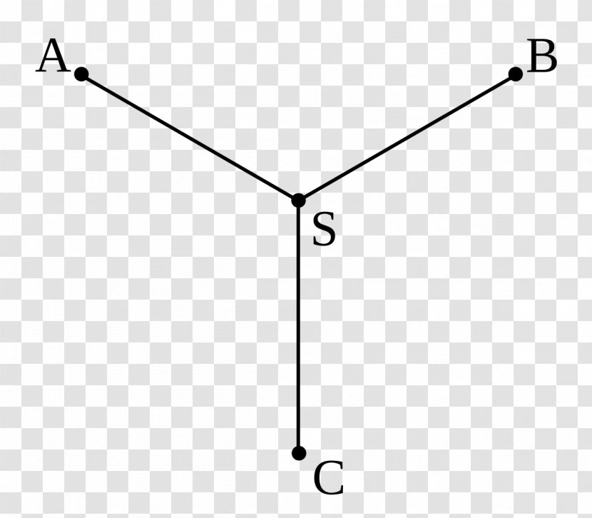 Steiner Tree Problem Point Rectilinear Minimum Spanning - Diagram - Euclidean Vector Transparent PNG