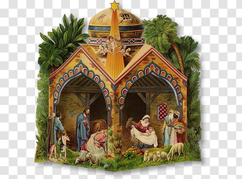 Nativity Scene Paper Model Christmas Of Jesus - Manger Transparent PNG