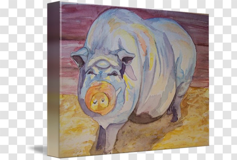 Pig Watercolor Painting Snout - Like Mammal Transparent PNG