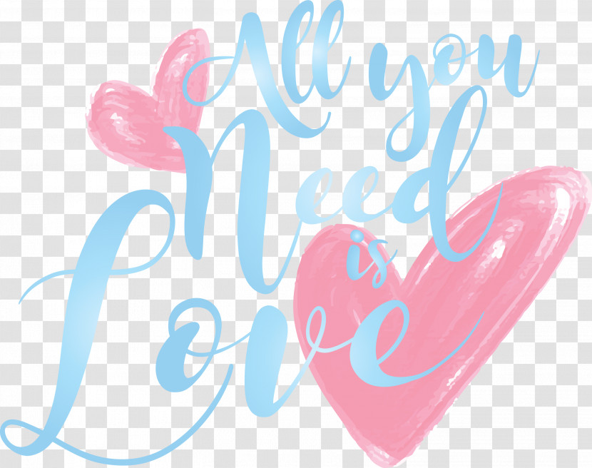 Valentines Day All You Need Is Love Transparent PNG