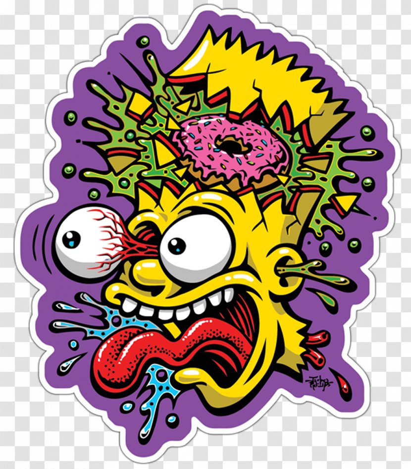 Bart Simpson Drawing Art Museum Poster - Street - STICKERS Transparent PNG