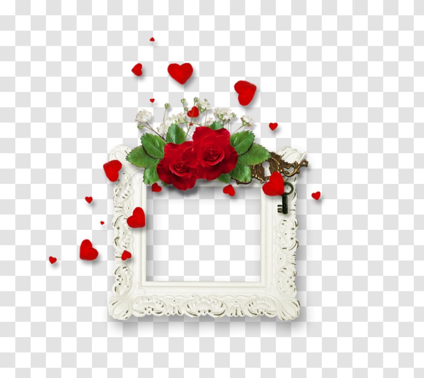 Picture Frame - Heart - Continental Red Rose Transparent PNG