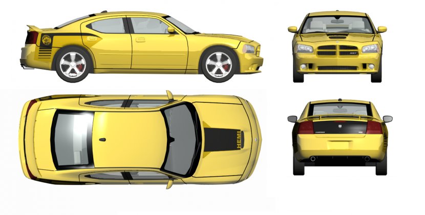 Dodge Charger (B-body) Daytona Super Bee Car - Cliparts Transparent PNG