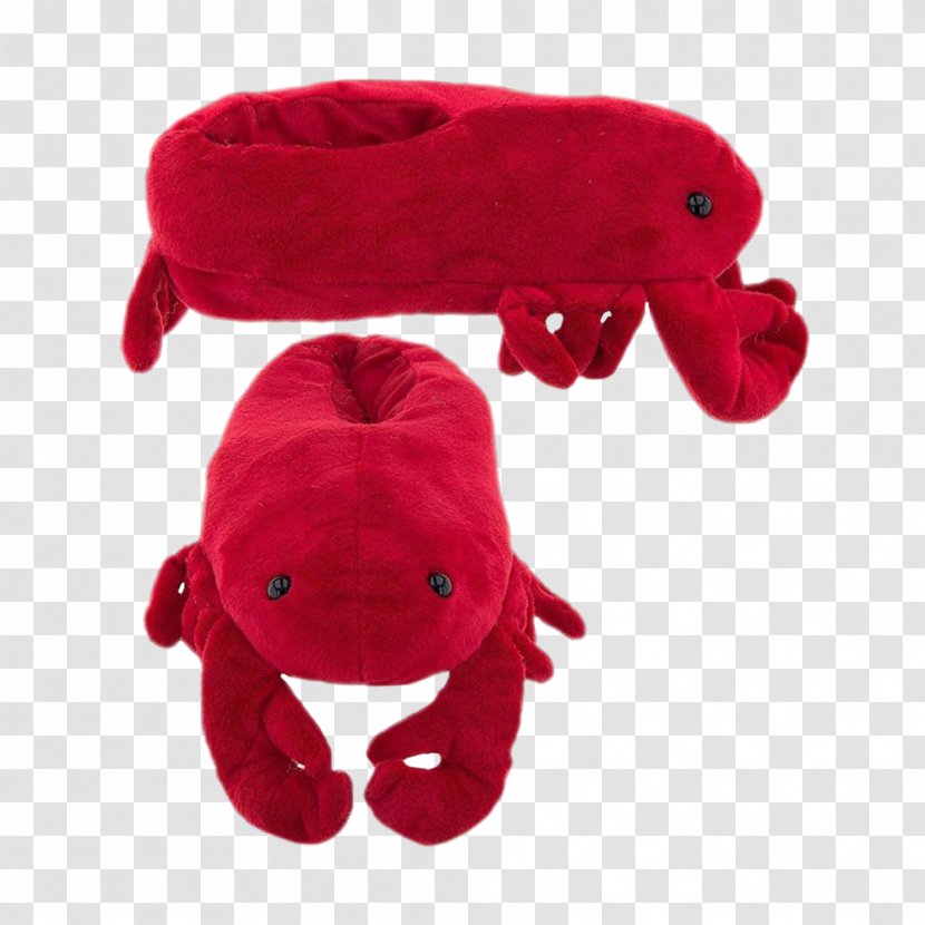 Slipper Plush Lobster Stuffed Animals & Cuddly Toys - Red - Slippers Transparent PNG