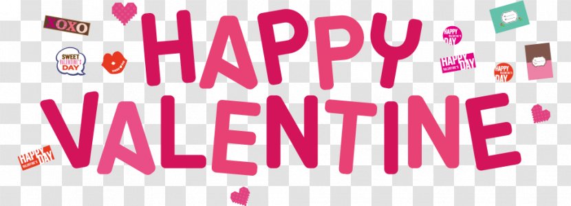 Logo Illustration Design Brand Clip Art - Pink M - Happy Valentines Transparent PNG