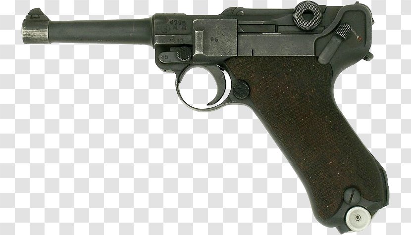 Luger Pistol Weapon 9×19mm Parabellum Firearm - Gun Accessory - Antique Firearms Transparent PNG