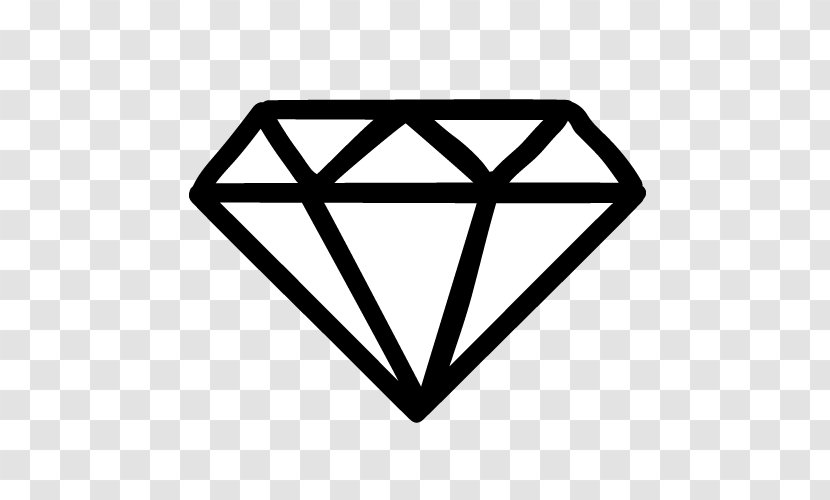 Diamond Gemstone Drawing Stock Photography - Black And White Transparent PNG