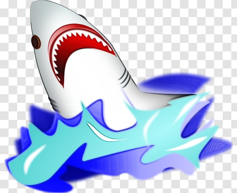 Shark - Electric Blue - Athletic Shoe Transparent PNG