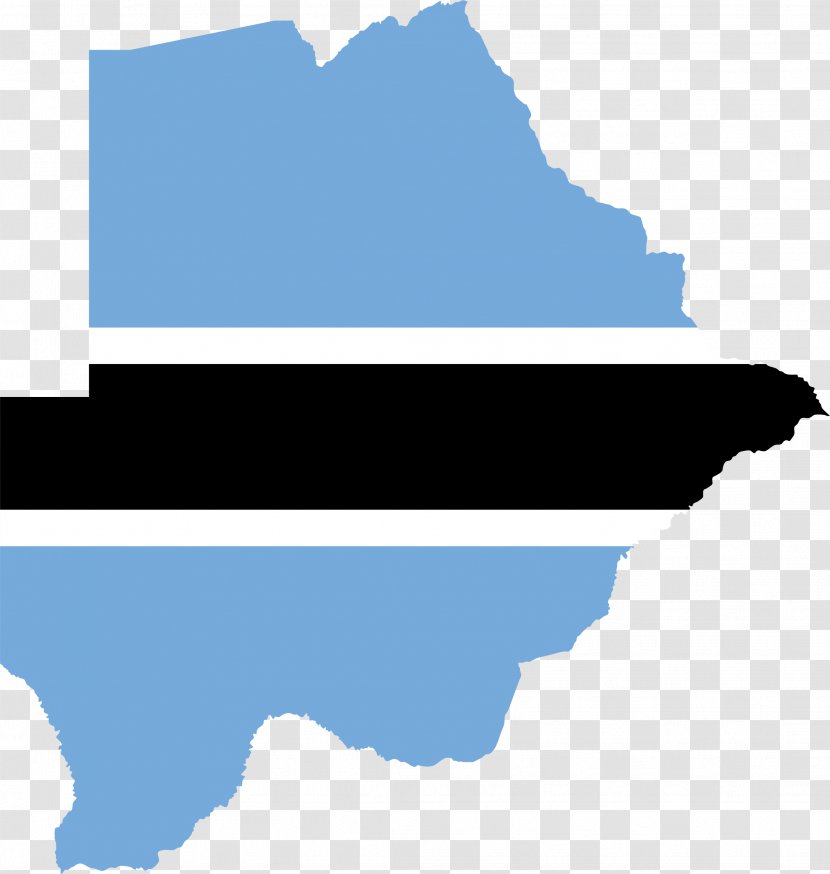 Flag Of Botswana Map - Kenya - Africa Transparent PNG