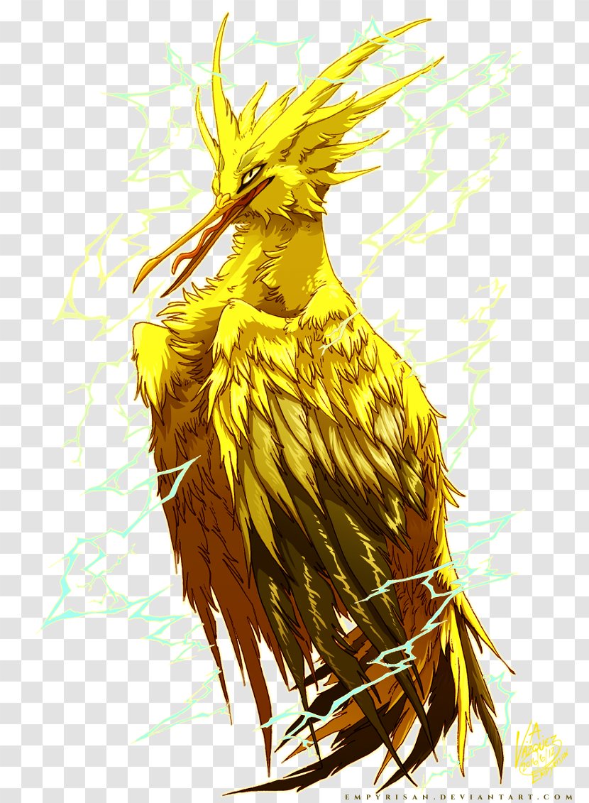 Zapdos Articuno Moltres Fan Art Pokémon - Beak Transparent PNG