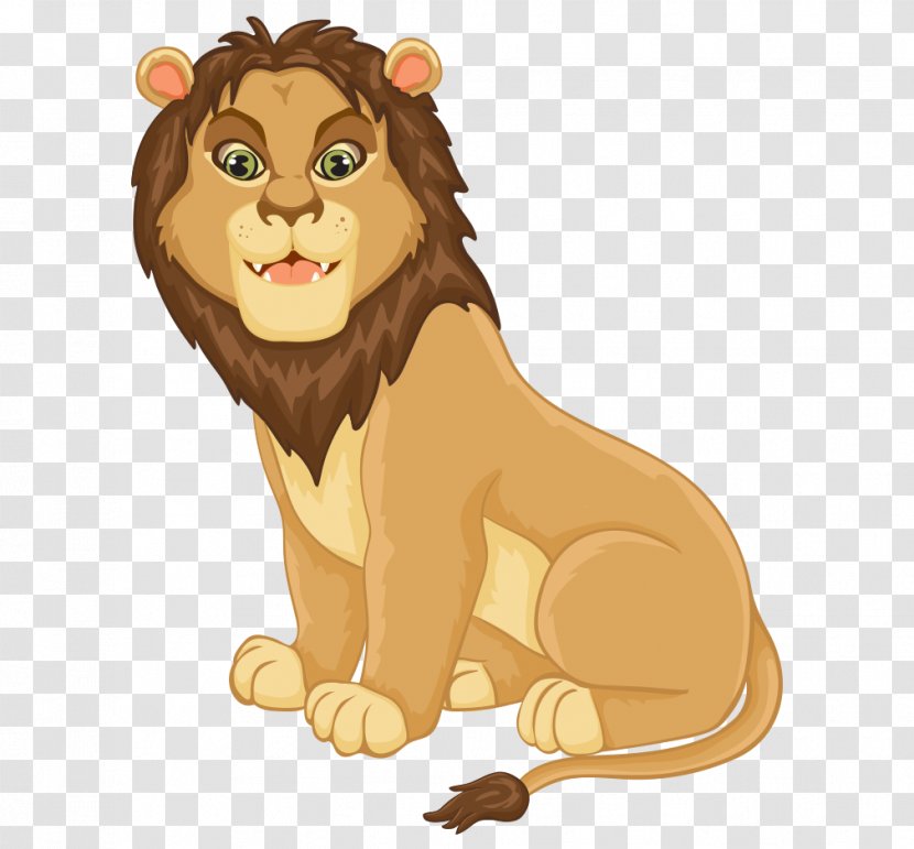Lion Photography Illustration - Hand-painted Cartoon Tamer Transparent PNG