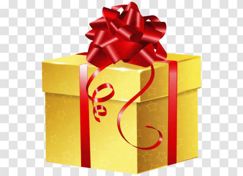 Present Red Ribbon Gift Wrapping Yellow Transparent PNG