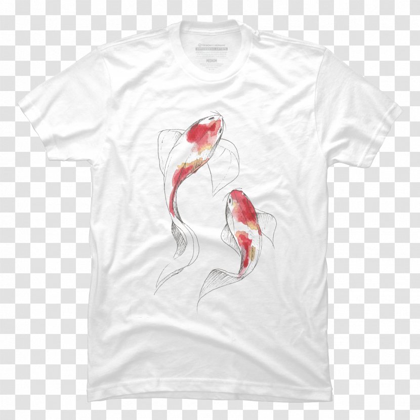 T-shirt Watercolor Painting Art Design By Humans - Tree - Four Koi Transparent PNG