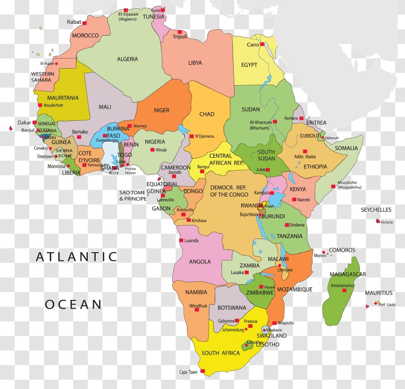 Africa Blank Map Country World - Google Maps - Wires Transparent PNG