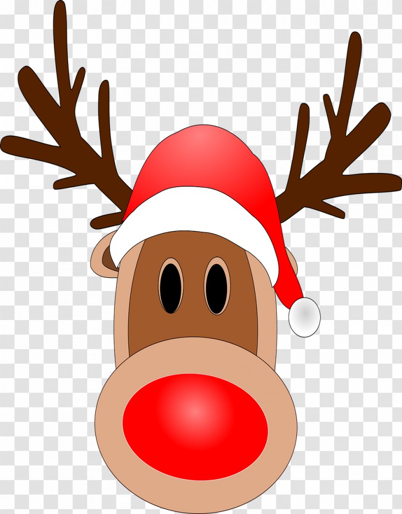 Reindeer Rudolph Clip Art Christmas Openclipart - Deer Transparent PNG