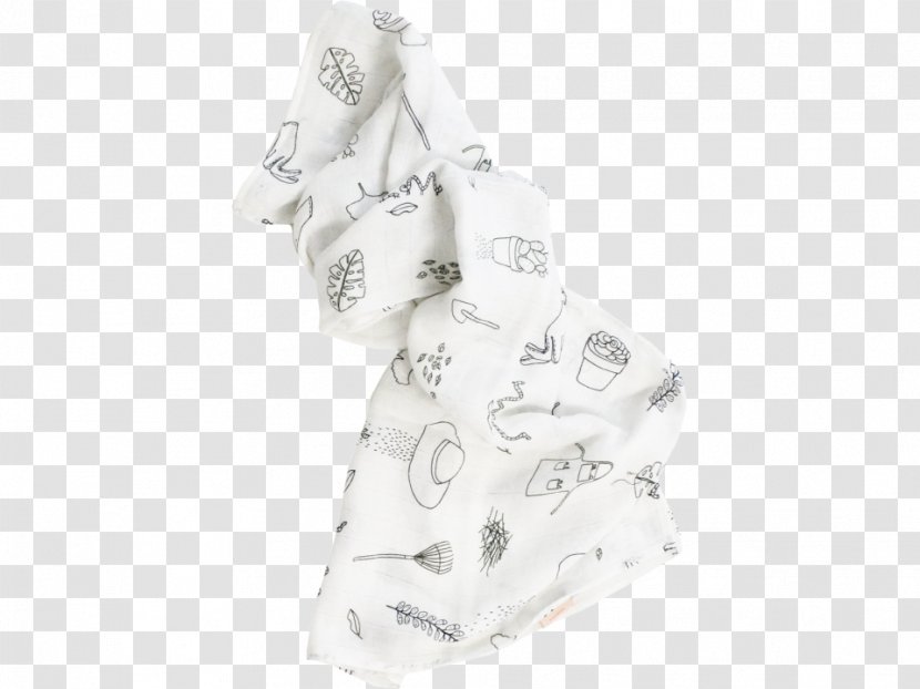 Clothing Textile Pattern - White - Muslin Cloth Swaddle Transparent PNG