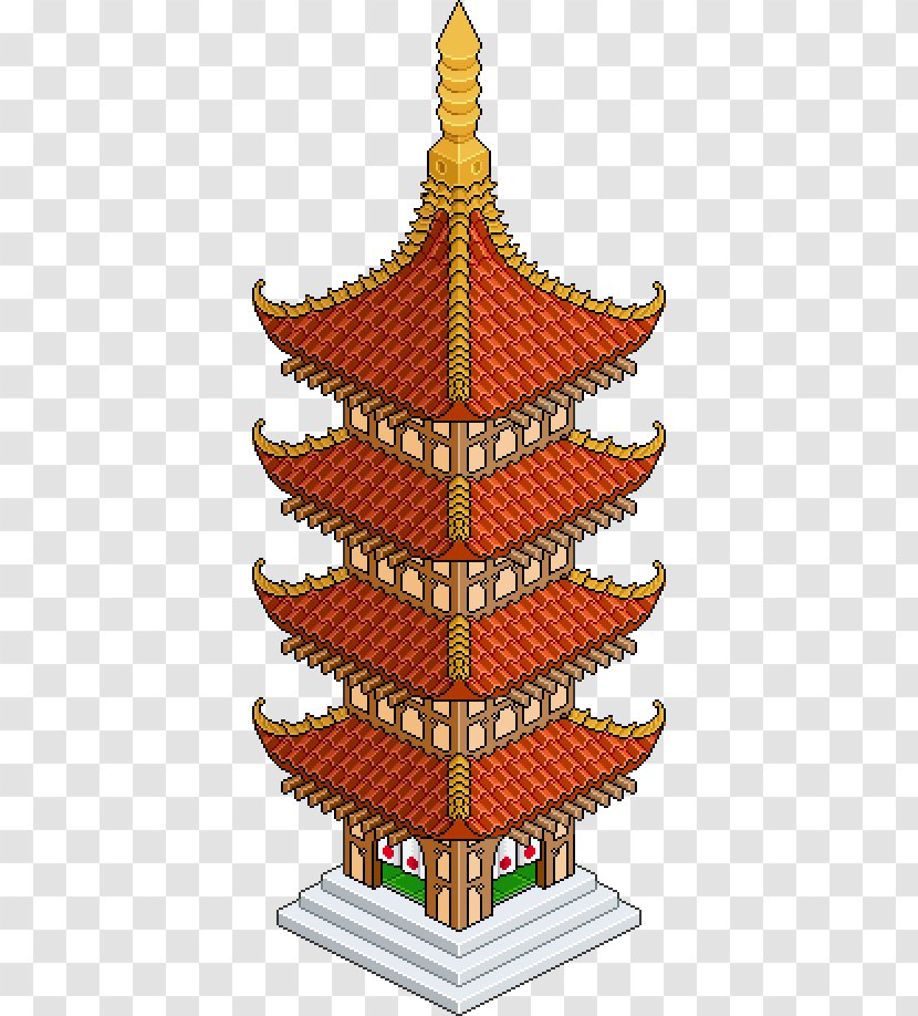 Pagoda Chinese Architecture Tree China - Pixelart Transparent PNG