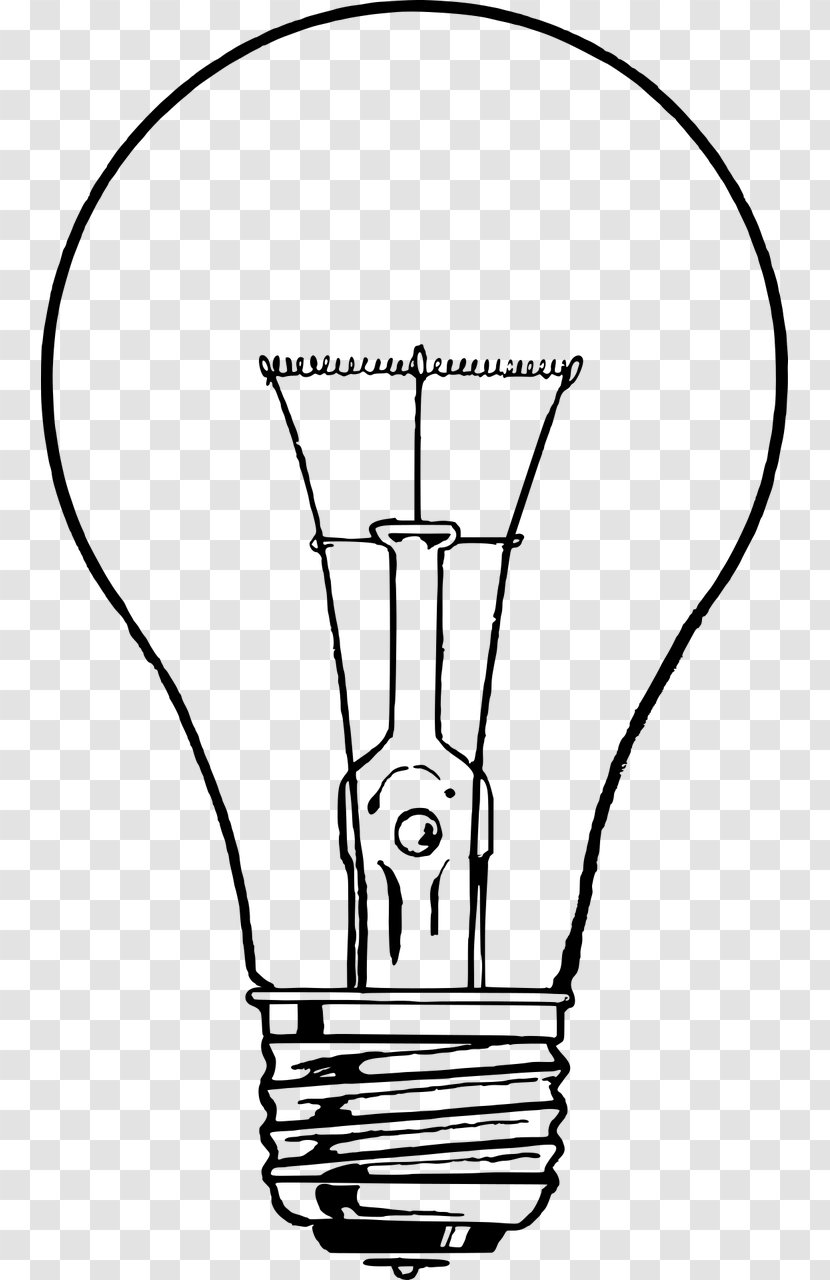 Incandescent Light Bulb Drawing Line Art - Lamp Transparent PNG