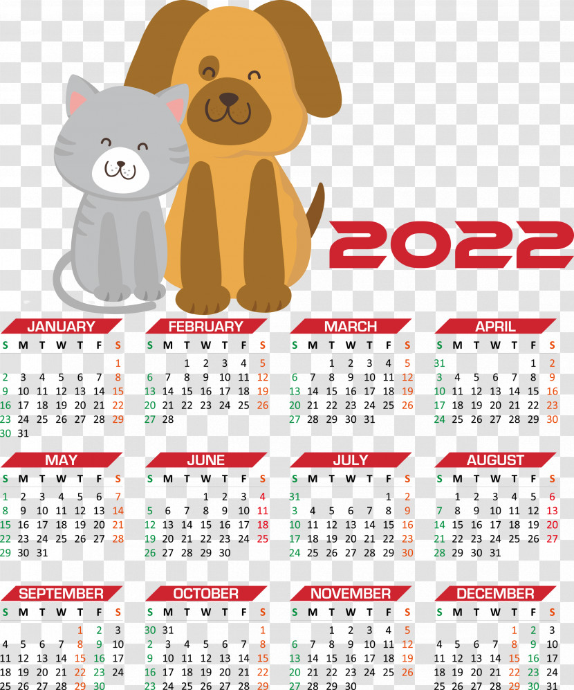 2022 Calendar Year 2022 Calendar Yearly 2022 Calendar Transparent PNG