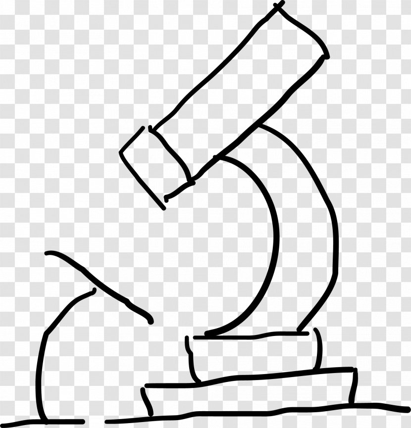 Microscope Clip Art - Monochrome - Hand-painted Transparent PNG