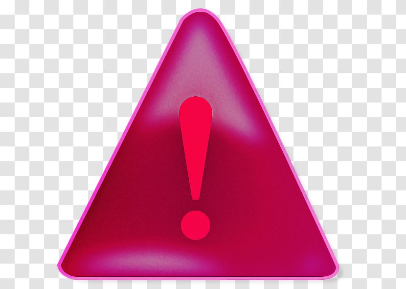 Triangle Red Pink Cone Magenta Transparent PNG