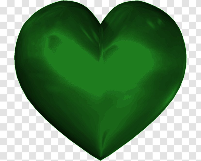 Heart - Green - Qi Baishi Transparent PNG