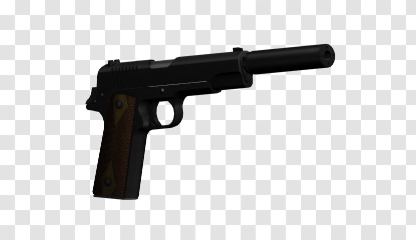 Trigger Airsoft Guns Firearm M1911 Pistol Silencer - Gun Accessory - Weapon Transparent PNG