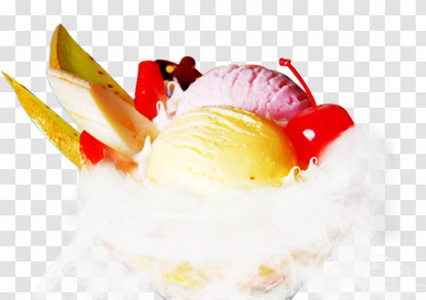 Ice Cream Sundae Gelato Frozen Yogurt Transparent PNG