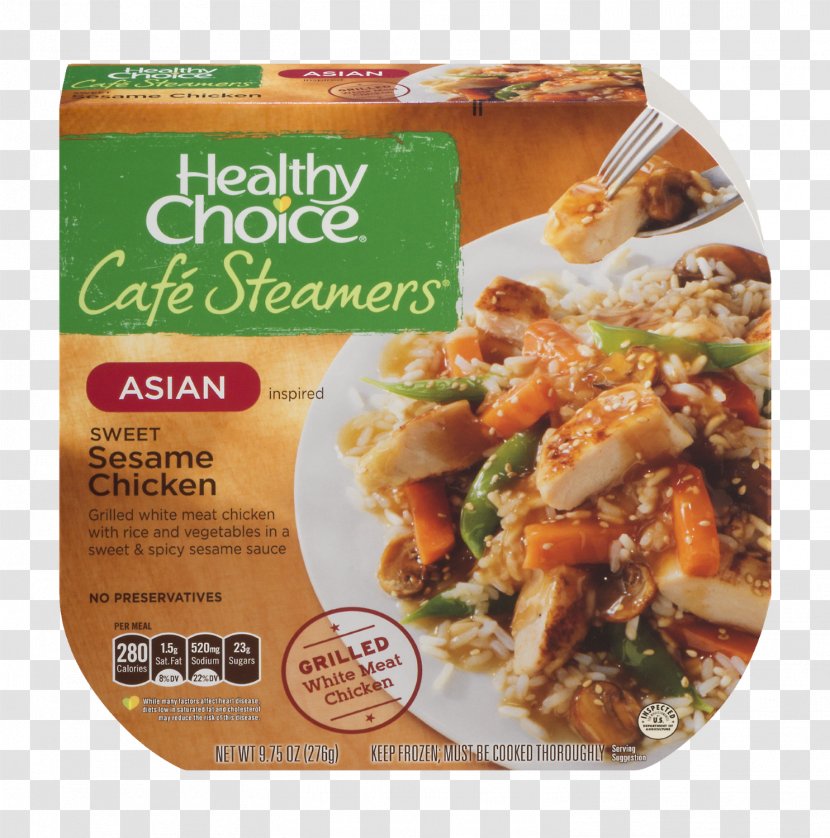 Asian Cuisine Sesame Chicken Fajita Cafe Healthy Choice - Convenience Food - Salt Transparent PNG