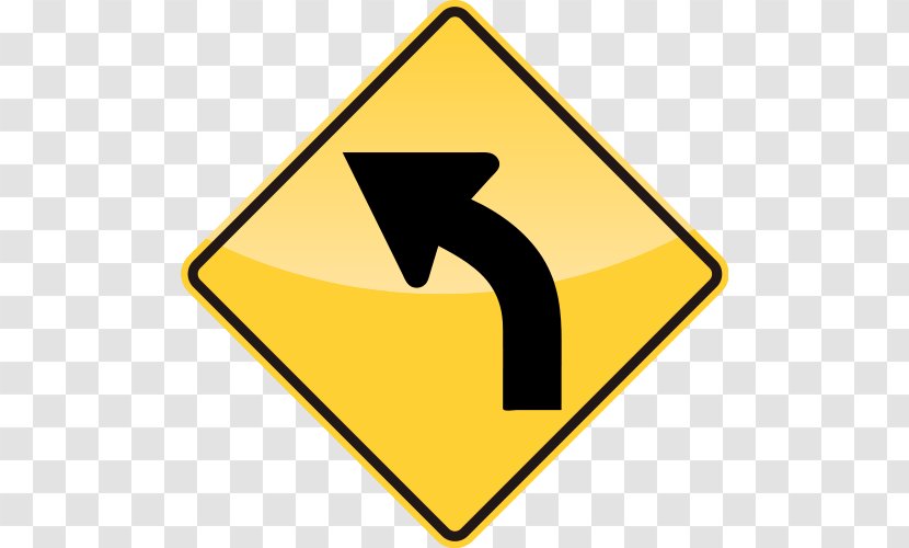 Warning Sign Traffic Curve Road - Logo Transparent PNG